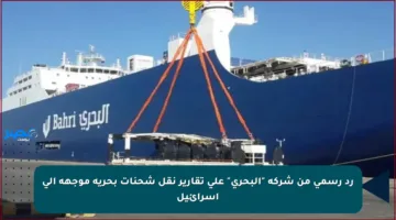 رد رسمي من شركة “البحري” على تقارير نقل شحنات بحرية موجهة إلى إسرائيل